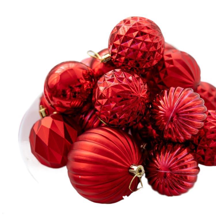 6/8cm Unregelmäßige Weihnachtskugeln für Baum-, Fenster- und Deckendekorationen