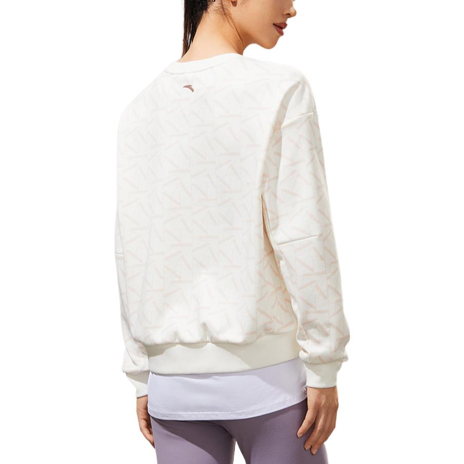 Anta Comfortable Breathable Crew Neck Sweatshirt Women tops White 162247724-6