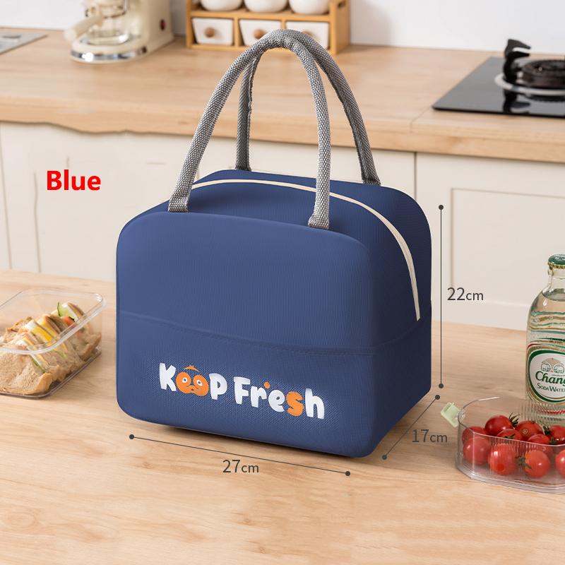 

Cartoon Large Capacity Bento Thermal Lunch Bag Oxford Lunch Box Storage Cooler Lunch Bag For Kids Tote Food Drink Insulation Bag синий