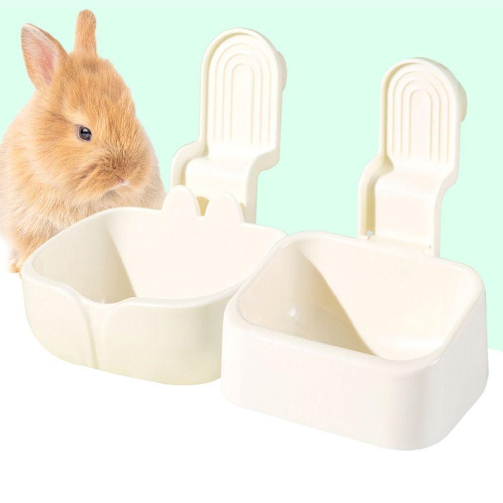 Non Tip Over Rabbit Food Bowl Bite Resistant Hamster Food Container  Indoor Pet Feeding