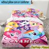 3PCS Custom Name Rainbow Unicorn Bedding Set Printed Duvet Cover Closure Includes 1 Duvet Cover & 2 Pillowcases for All Seasons Bedroom Decor