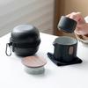 Travel Tea Set, Kung Fu KuaiKe Cup, One Pot and Two Cups Set, Car Mounted Portable Tea Cup, Outdoor Business Companion Gift