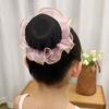 Dancer Bun Hair Net Elastic Drawstring Hairnet Adjustable Gauze Hair Accessories for Girls Dance Ballet Skating Gymnastics
