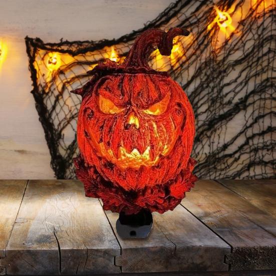 Pumpkin Night Light Spooky Halloween LED Lighted Pumpkin for Halloween Bedroom Living Room Home Decor