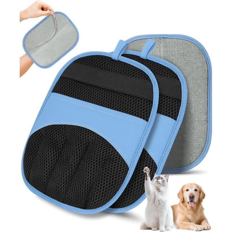 

2 Pack Electrostatic Magic Brush Pet Hair Removal Gloves Suitable for Dogs & Cats,Portable Lint Brush for Grooming, Pet Shop