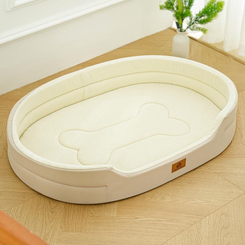 Dog Bed Mat Moisture-Proof All Season Use Chew Resistant Oxford Fabric Modern Solid Memory Foam Pet House