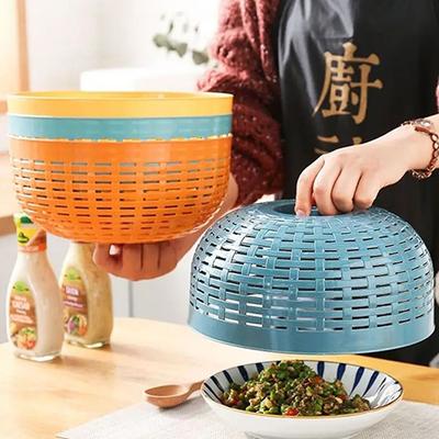 Dustproof Food Cover Round Mesh Cage Portable Vegetable Cover  Home Kitchen