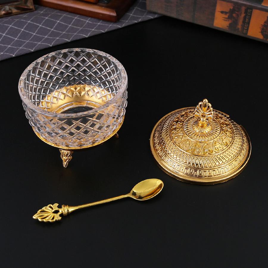 Nahöstlicher Arabischer Tulpen-Deckel Zuckerdose Europäische Große Zucker- Gu Leichter Luxus Gewürzglas Küchengewürz Aufbewahrungsglas