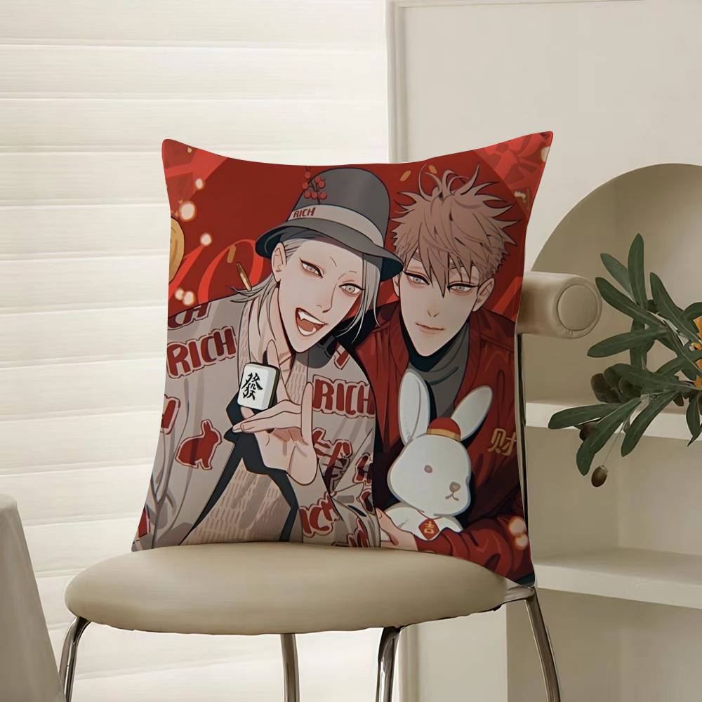 BL 19 Days C-Comics Pillow Case Comfort Sofa Bed Silky elegant Invisible zipper Decorative cushion cover 12x12Inch