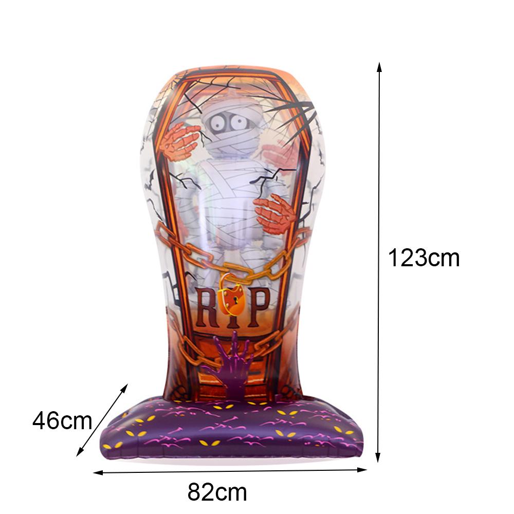 Halloween Party Decor Standing Inflatable Aluminum Foil Balloon Ghost Pumpkin Skull Haunted House Tombstone Skeleton Balloon