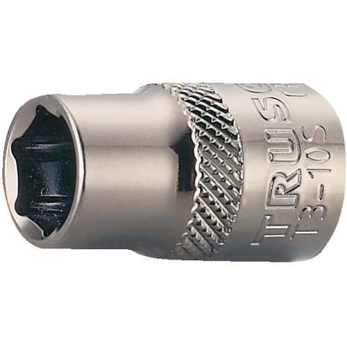 TRUSCO T3-10S 6-Point Socket, 9.5mm Drive, 10mm Width