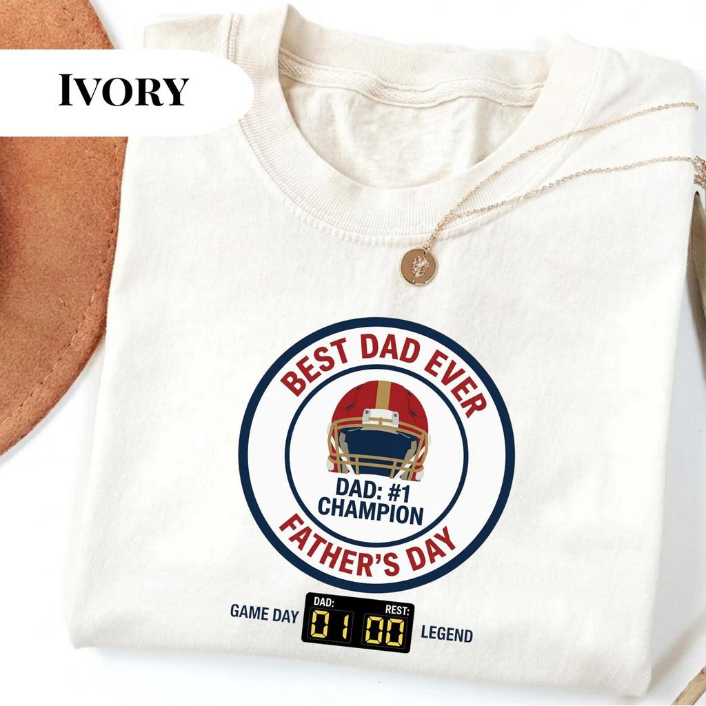 Comfort Colors® Football Dad DTF Shirt and kids tshirt, Father's Day Coach Number One Tee Print