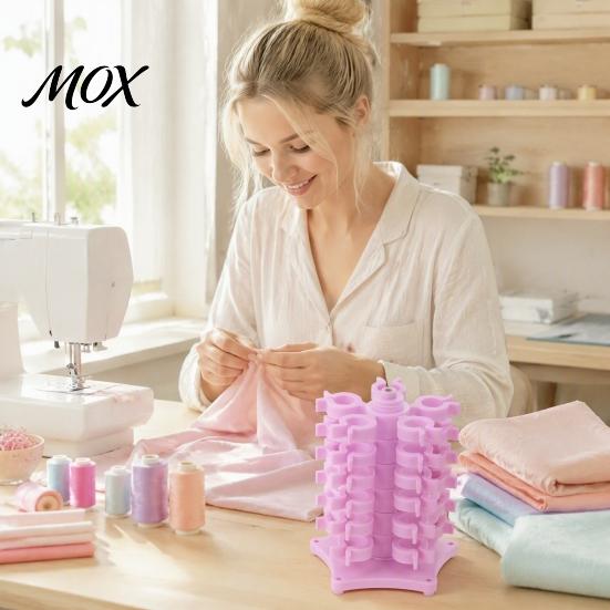 Thread Storage Solution Bobbin Holder Tower, Rotating Organizer, Detachable Sewing Room Decor Clips, Tangle-free for Quilting Enthusiasts Organization