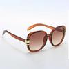 New In  Sunglasses for Women Modern Fashion Purple Orange Gradient Decorative Glasses Transparent Plastic Frame Metal