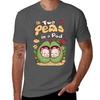 Two Peas In A Pod  Kawaii Tshirt Work Wear Short Sleeve Tshirt