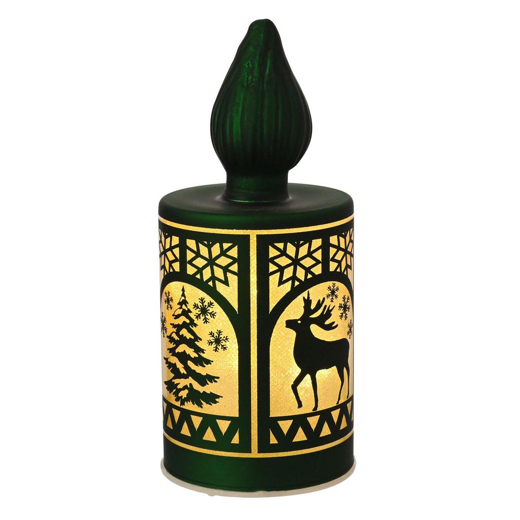 Regal Tidings Glass LED Candle Christmas Windows