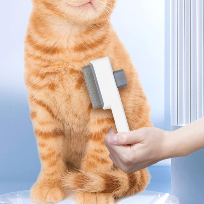 SelfCleaning Pet Detangling Brush Fine Teeth Hair Comb For Small to Large Dog Loose Furs Deshedding Grooming Tool 2pcs