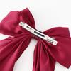 New Red Bowknot Hairpin Fashion Women Hair Clip Fabric Korean Style Long Ribbon Butterfly Hairpin Hair Accessories