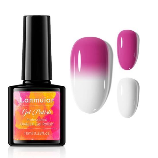 10 ml Schnelltrocknend Sichere Inhaltsstoffe Mehrere Farben Nagellack Temperaturverlaufsänderung Gel-Nagellack Nagelzubehör