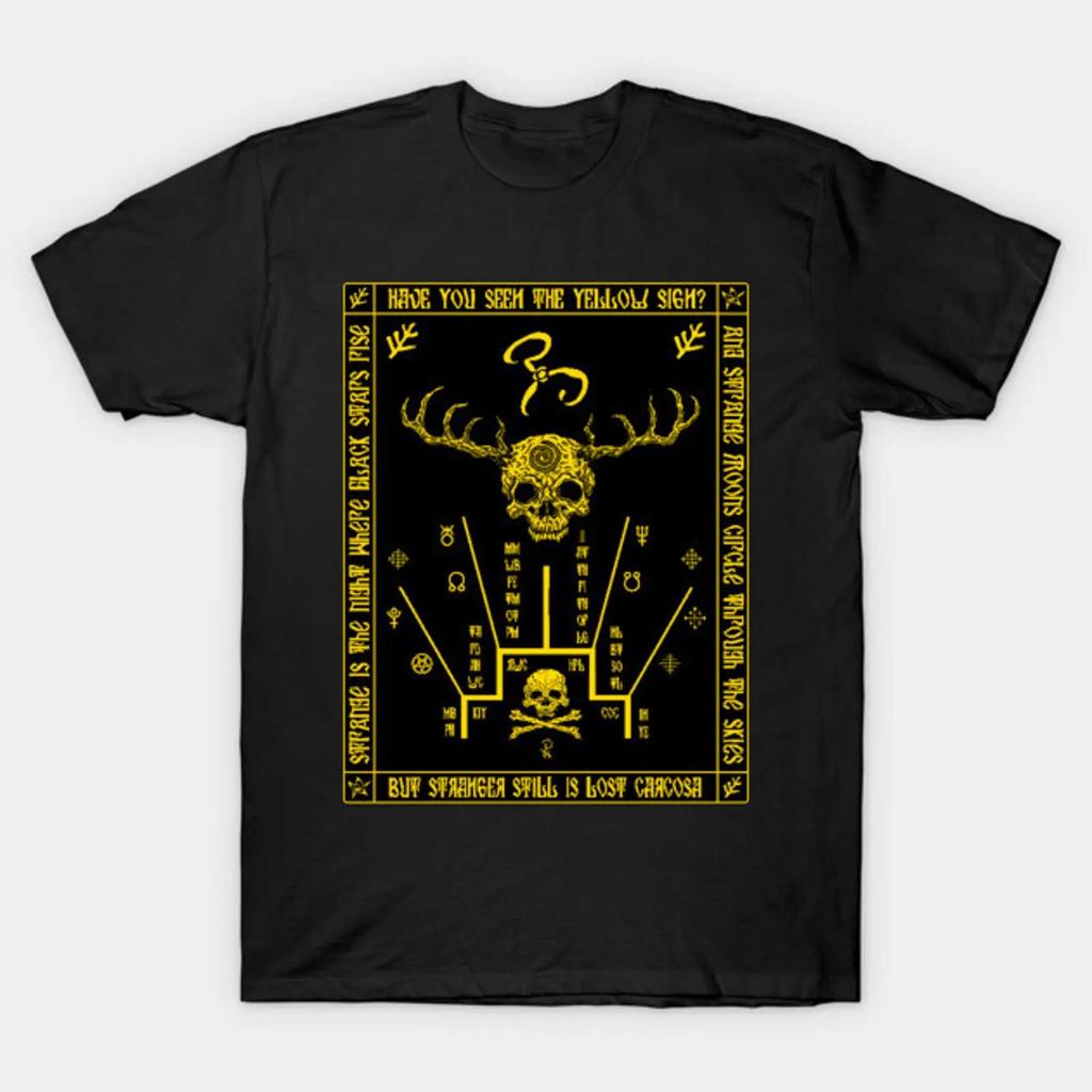 Yellow King Schema Azhmodai 2018 T Shirt Vintage Comfortable Top For Everyday Wear Soft Designer Clothes Streetwear