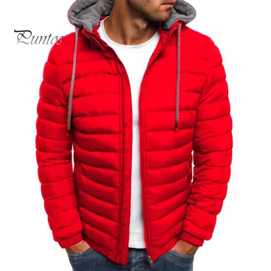 

Мужское хлопковое пальто с капюшоном, застежкой-молнией, однотонная зимняя куртка с карманами, легкая зимняя верхняя одежда 2XL
