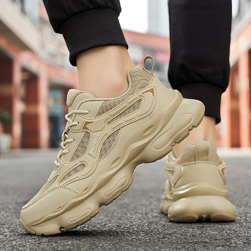 

Sports men s shoes summer new mesh breathable running shoes campus students casual versatile thick sole heightening dad shoes men 45