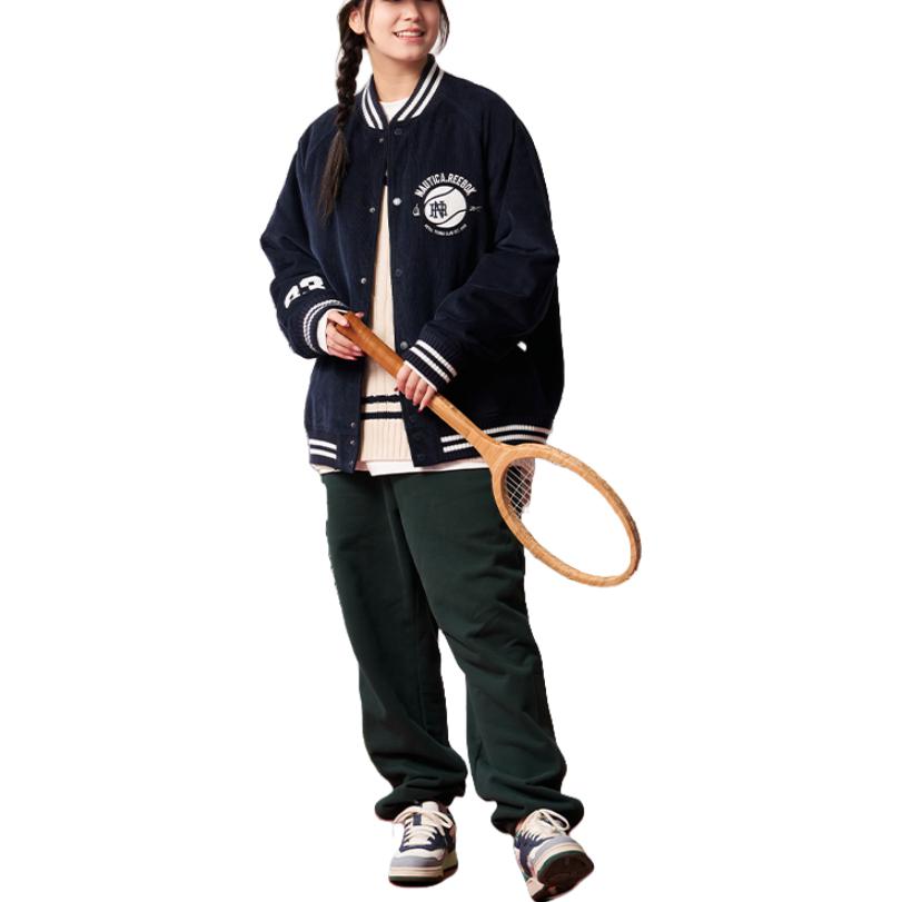 Reebok X Nautica Color Block Letter Fashion Casual Sports Jacket Unisex Jacket Navy-Blue 24FRL101UGN2