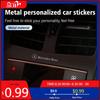 4pcs Metal Car 3D Emblem Trunk Decorative Sticker Badge Decal For Benz AMG A C E S G Class W201 W210 W108 W204 W205 W203
