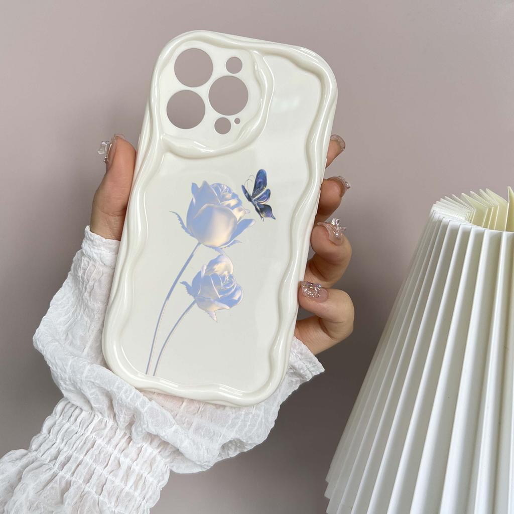 LZ16 Flower Clear Soft Wave Phone Cases for iPhone 15 13 Pro Max 12 Mini 14 8 Plus XS Max XR 6 Protection Back Cover