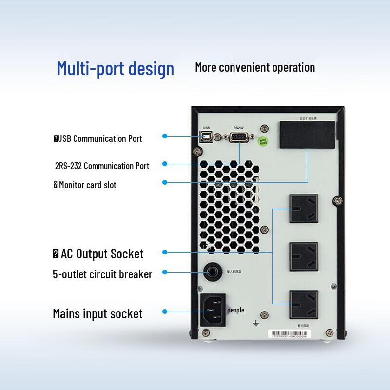Huawei UPS2000-A 1000VA/800W Online Tower UPS with Built-in Battery CN Plug (adapter Included)