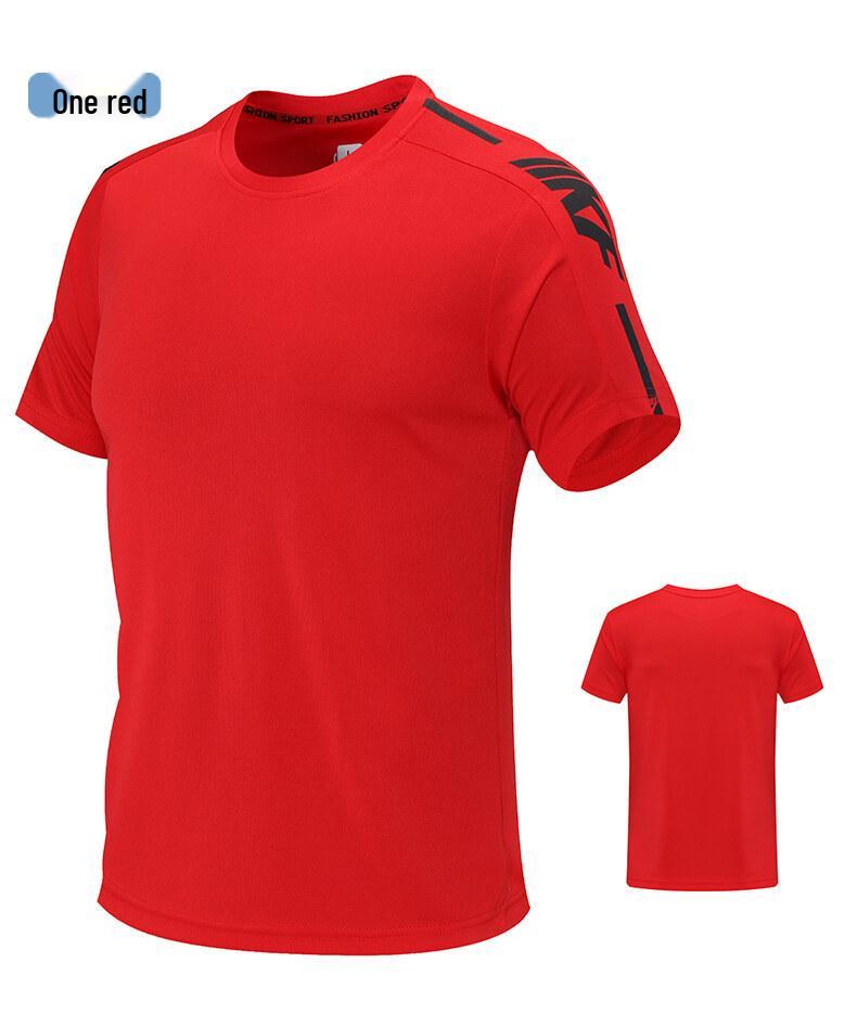 Men's Quick-Dry Loose Casual Sports Set - Summer Short Sleeve T-shirt and Shorts, Plus Size Available