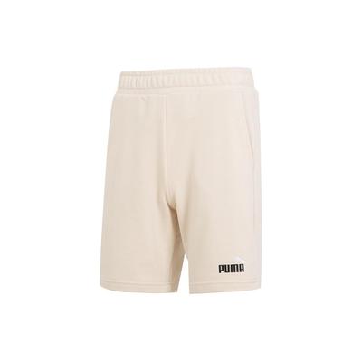 Logo Print Double Pocket Sports Elastic Waist Straight Casual Shorts Men Shorts Beige 675753-87