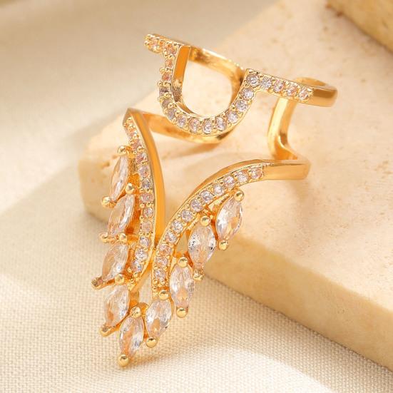Nail Ring 3D Butterfly Flower Wing Design Detachable Nail Cap Ring Set Sparkling