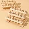 Wood Cone Ring Display Holder Jewelry Display Stand Ring Showcase Storage Tray for Counter Shows Base Shop Decor Display Rack