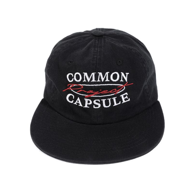

commoncapsuleproject Oval Logo 6-Panel Flat Visor Cap (Black) BLACK_FREE