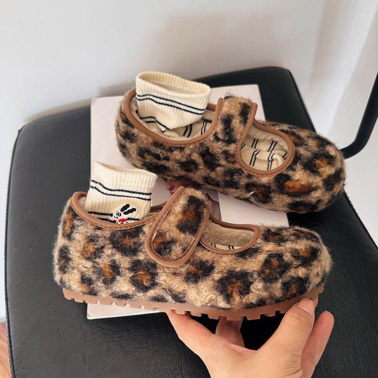 

Серый~ очень нежный и продвинутый! Мохнатые туфли женские теплые осенне-зимние плоские туфли Мэри Джейн из бархата и хлопка 40 цветной печати леопарда