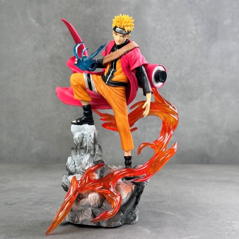 23cm Naruto Anime Figure Uzumaki Naruto Uchiha Sasuke Action Model Pvc Statue Desktop Ornament Collection Toys Gift