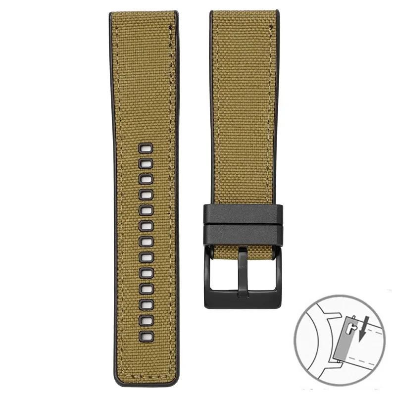 20mm 22mm 24mm Canvas Silicone Strap for Seiko Diving Waterproof Rubber Nylon Quick Release Watch Band for Swatch X Blancpain