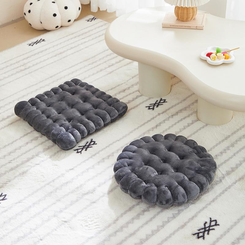 Großes Keksförmiges Plüschkissen, Weiches Kreatives Kissen Stuhl Sitzkissen, Dekorative Keks Japanische Tatami Rückenkissen
