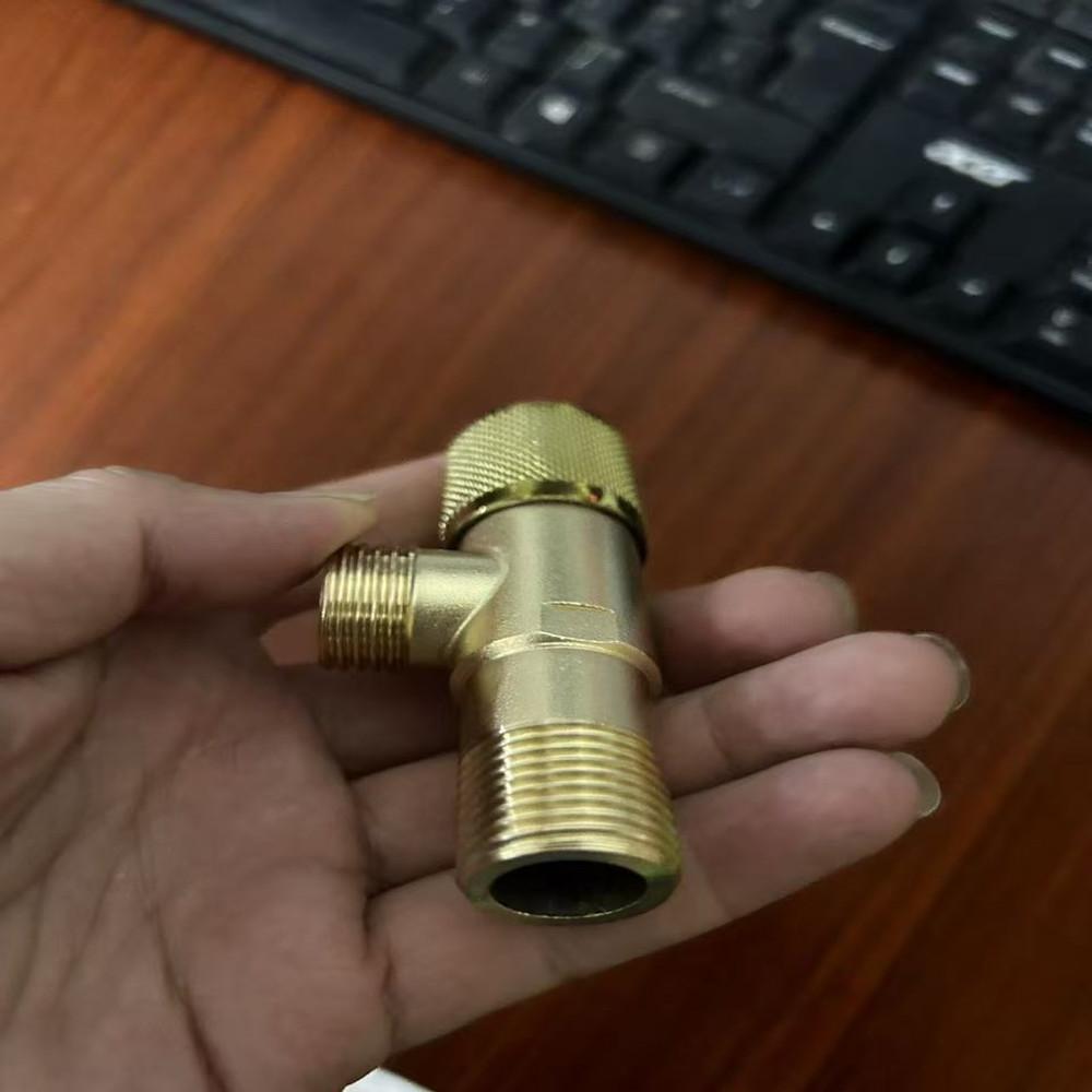 Full copper toilet angle valve, full copper mini angle valve, toilet gun, gray gold electroplated toilet angle valve/inlet valve