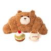 Toy Croissant Plush Pp Cotton Filled Brown Bear Pillow Sofa Cushion Doll Gift