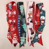 Red Bag Scarfs Accessories Long Silk Scarf Christmas Hair Band Hair Ribbon Female Printed Scarf