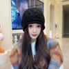 New Handwoven Bag Head Hat Women's Spring Summer Wool Hat Retro Literary Knitted Hat Fashion Pile Hat Tide