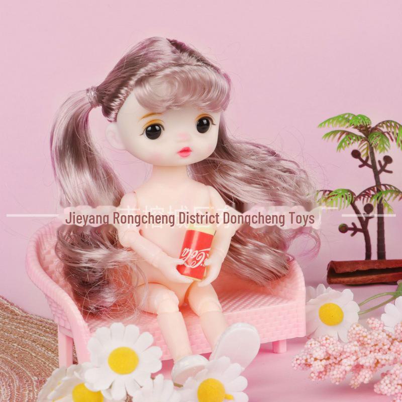 17 cm Mini BJD Puppenkörper - 6 Zoll Prinzessin Mädchen, 16 cm Kleine Nacktpuppe