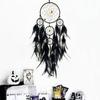 Dream Catcher Hand-woven Black Feathers Wind Chimes Room Wall Hangings Halloween Decorations Festival Party Gifts Home Accessory