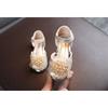 Lace Pearl Big Flower Princess Sandals, Crystal Soft Sole Peep Toe Shoes for Girls