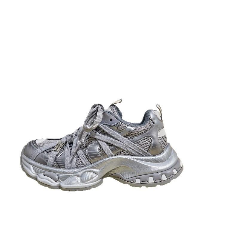 Summer and autumn new thick-soled breathable retro female dad shoes versatile casual sports shoes women