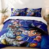 Dragon Ball Nome Personalizzato Set da 3 pezzi Perfetto per la camera da letto Set di biancheria da letto confortevole include una federa per piumone e due federe Ideale per compleanno o Natale