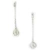 Les Trésors De Lily [G9046] - Boucles Argent 'Peace' argenté (rhodié) - 28x7 mm