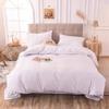 White Cotton Bedding Set 4 Piece Hotel Motel Linen 1.5m 1.8m 2.0m Beds Modern Minimalist